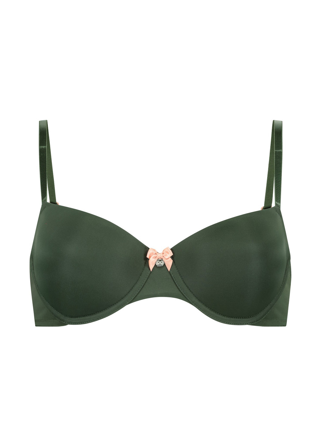 Темно-зелёный балконет бюстгальтер Hunkemoller с косточками полиамид