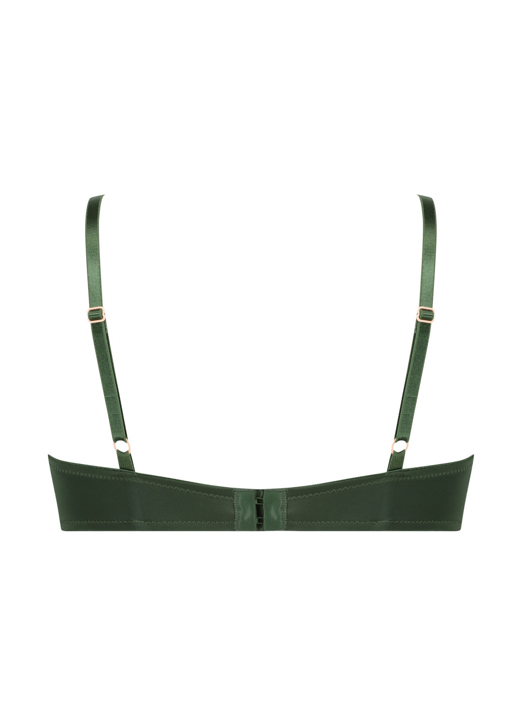 Темно-зелёный балконет бюстгальтер Hunkemoller с косточками полиамид