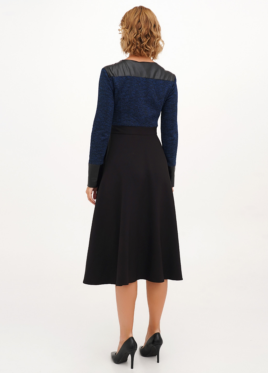 Синя кежуал сукня кльош Imperial колор блок