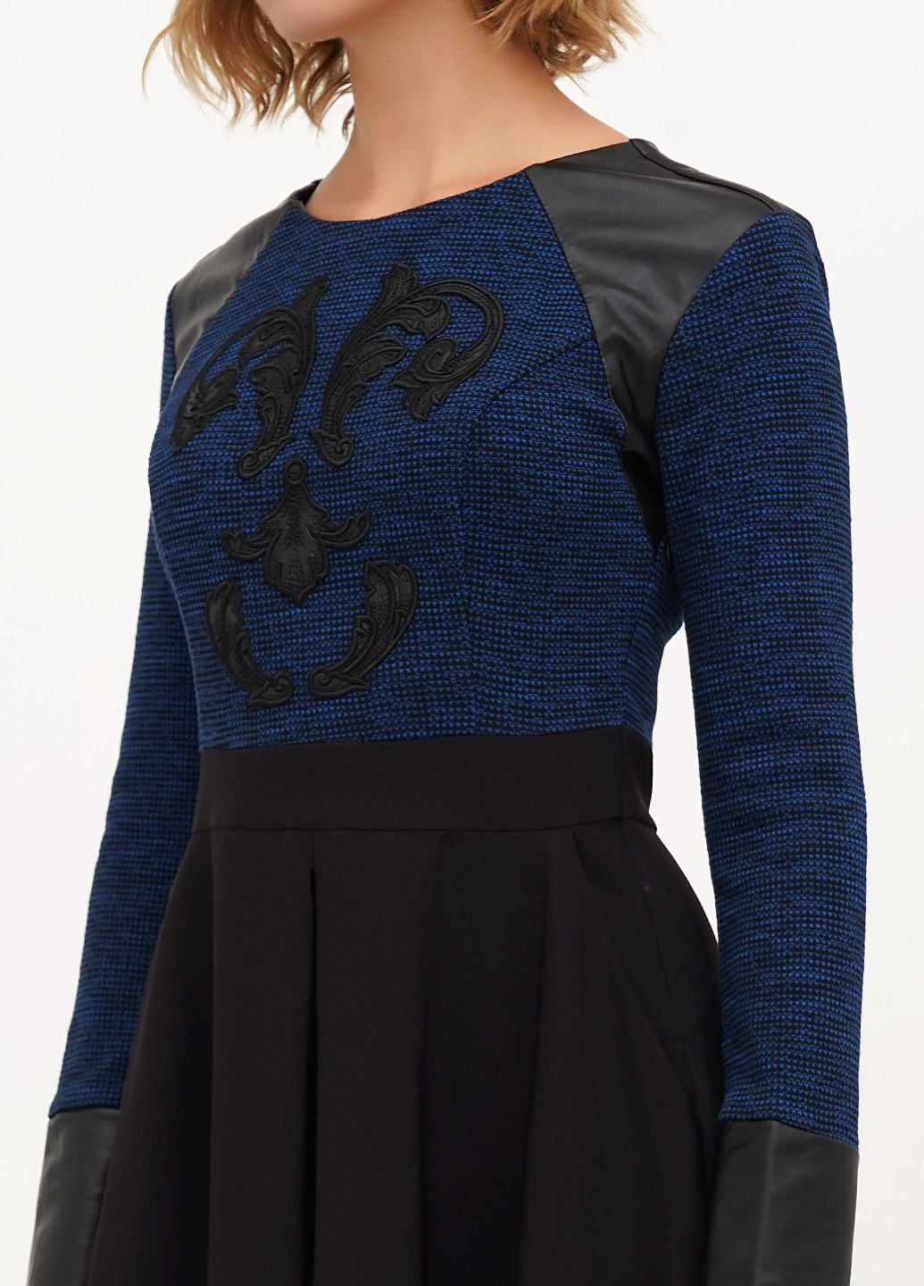 Синя кежуал сукня кльош Imperial колор блок