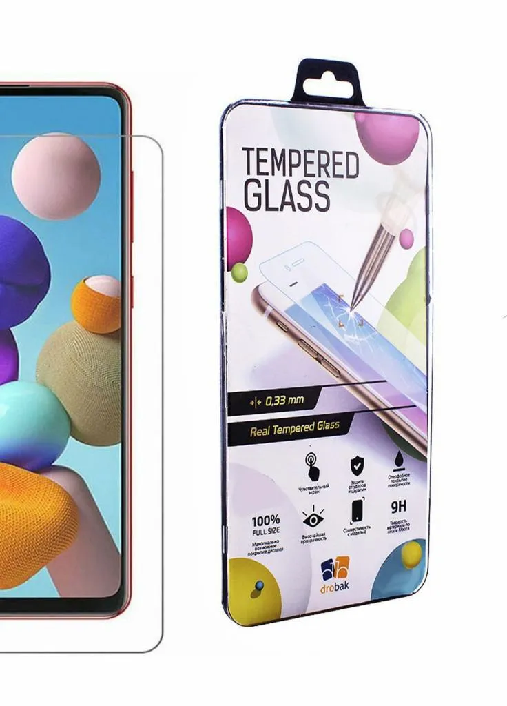 Стекло защитное Samsung A21S (121279) (121279) Drobak (203968787)