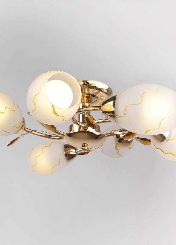 Люстра стельова на 6 плафонів в спальню LK-459S/6 E27 G Brille (253887064)