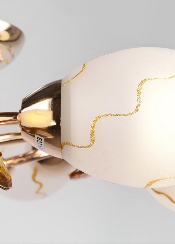 Люстра стельова на 6 плафонів в спальню LK-459S/6 E27 G Brille (253887064)