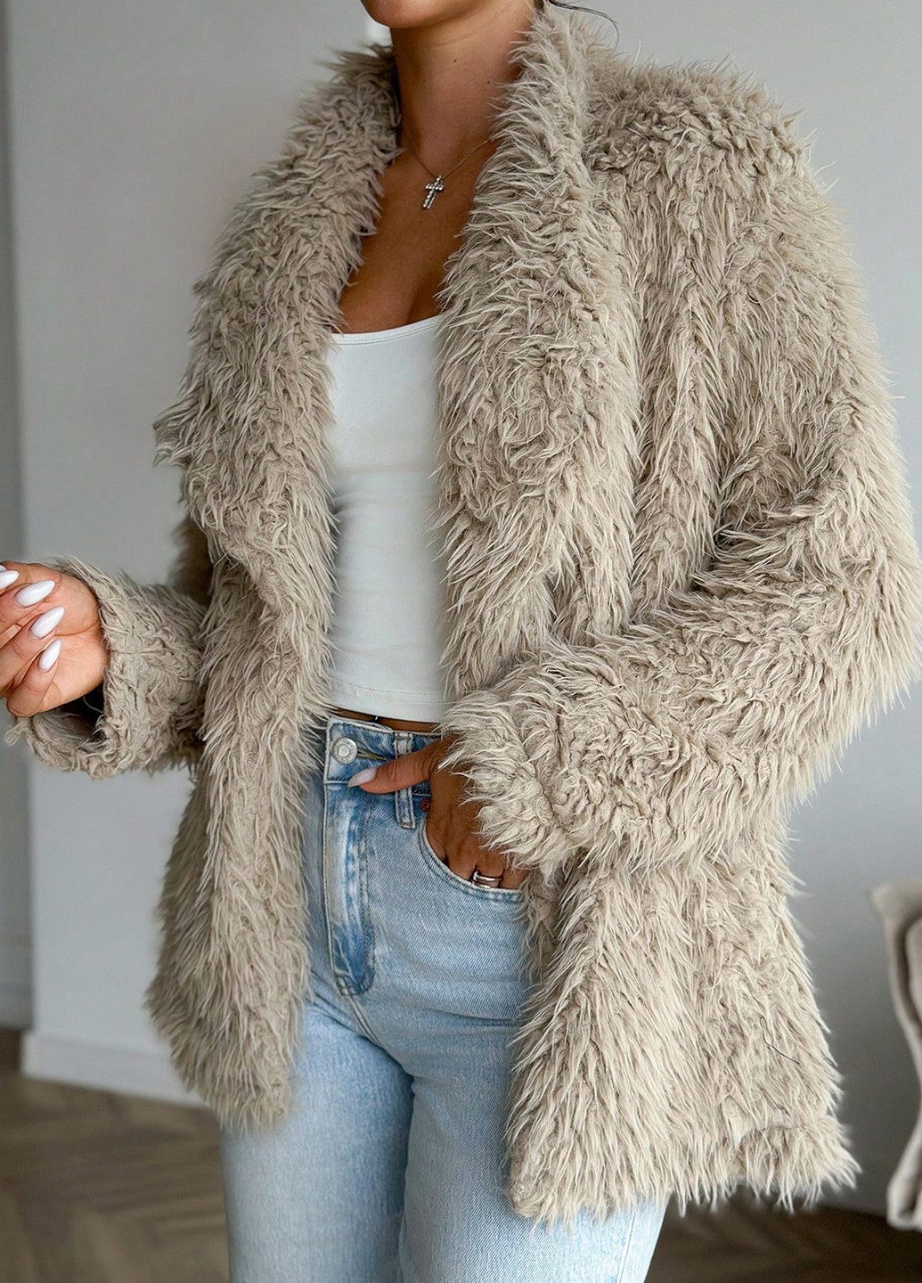 Полушубок SHEIN (338187522)