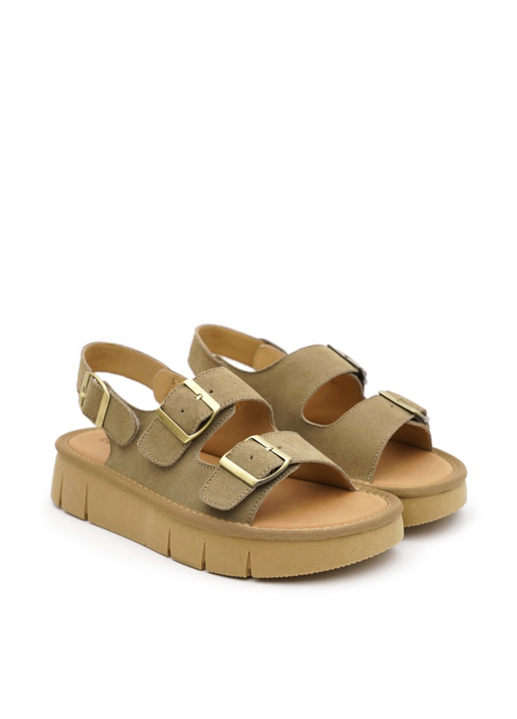 Хаки босоножки Lola Andy с ремешком
