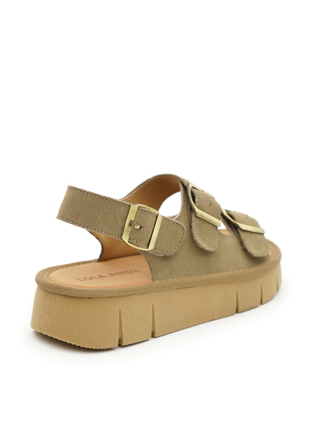 Хаки босоножки Lola Andy с ремешком