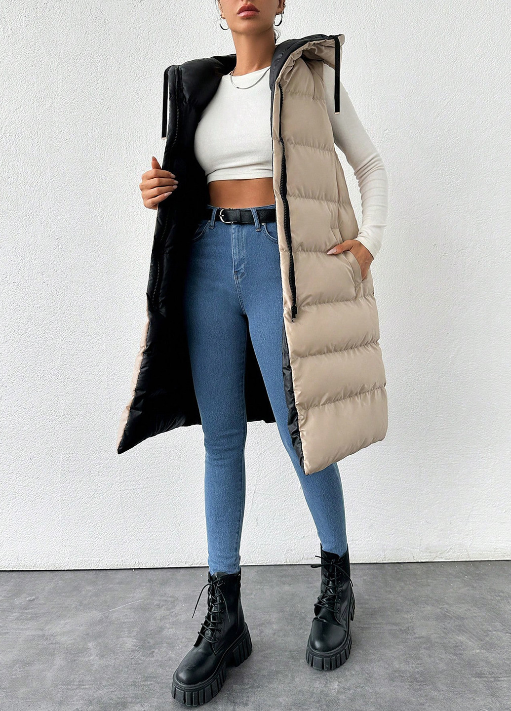 Двусторонний жилет SHEIN (342720315)