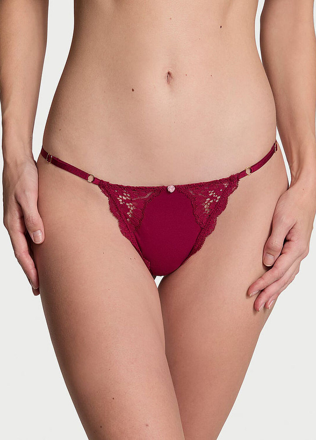 Бордовый демисезонный комплект (бюстгальтер, трусики) Victoria's Secret