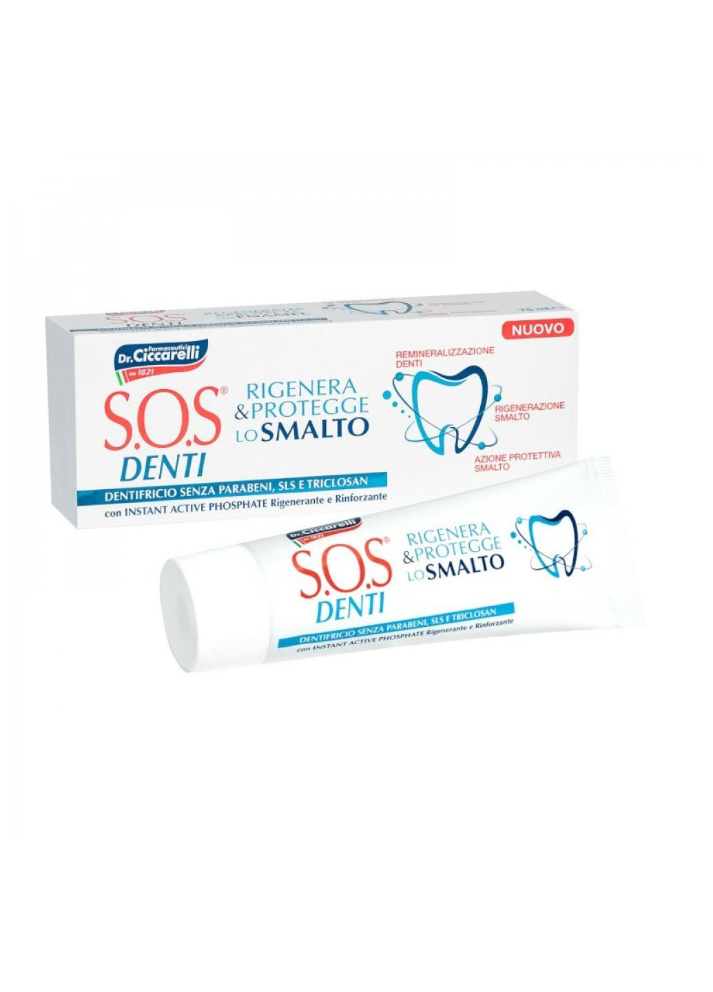 Зубная паста SOS DENTI ENAMEL repair Восстановление и укрепление зубной эмали Pasta del Capitano (215077966)