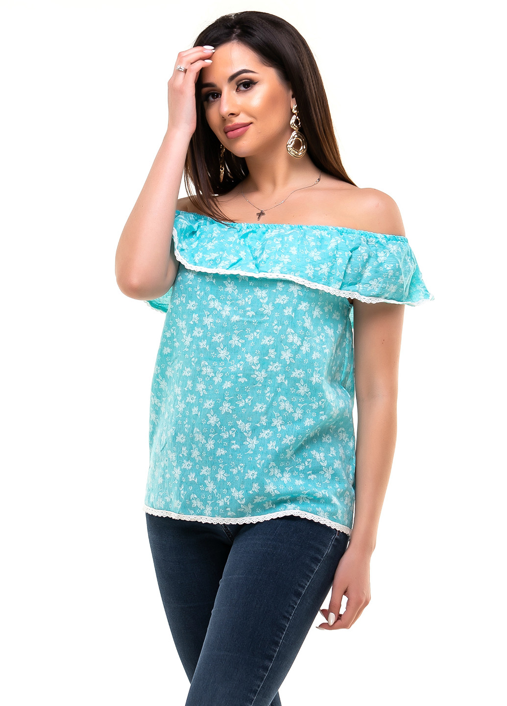 Бирюзовая блуза Olsa