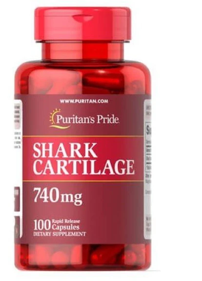 Акулий хрящ Puritan's Pride Shark Cartilage 740 mg 100 caps Puritans Pride (255390337)