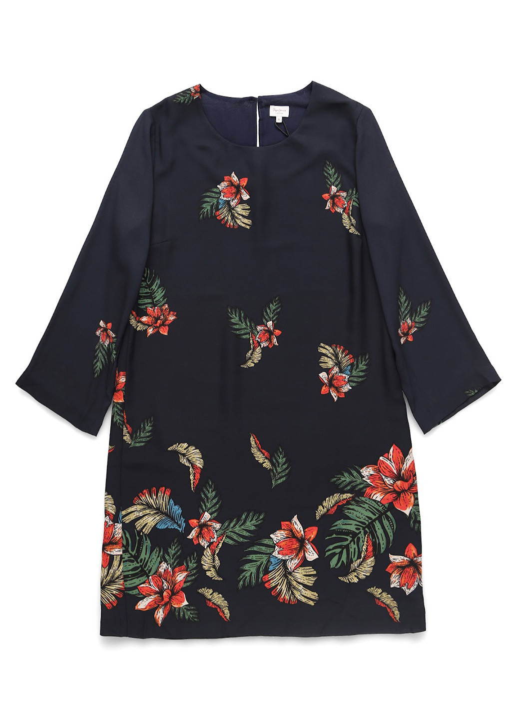 Синя кежуал сукня а-силует Pepe Jeans з квітковим принтом