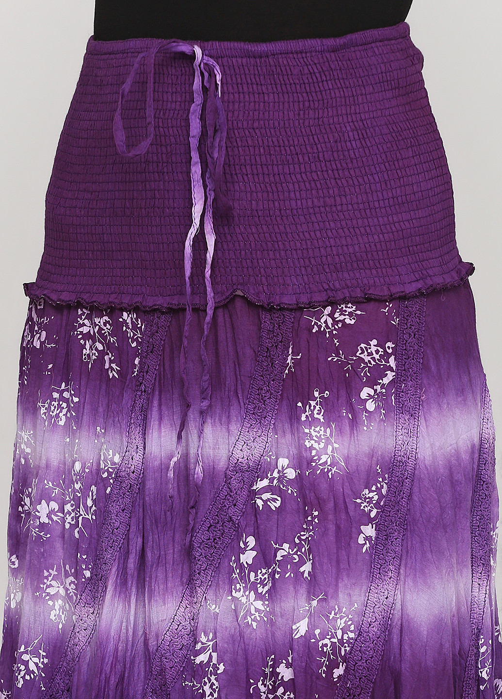 Фиолетовая кэжуал цветочной расцветки юбка Bong Wah клешированная