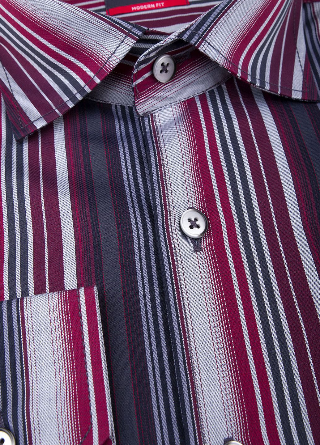 Фиолетовая кэжуал рубашка в полоску Eterna