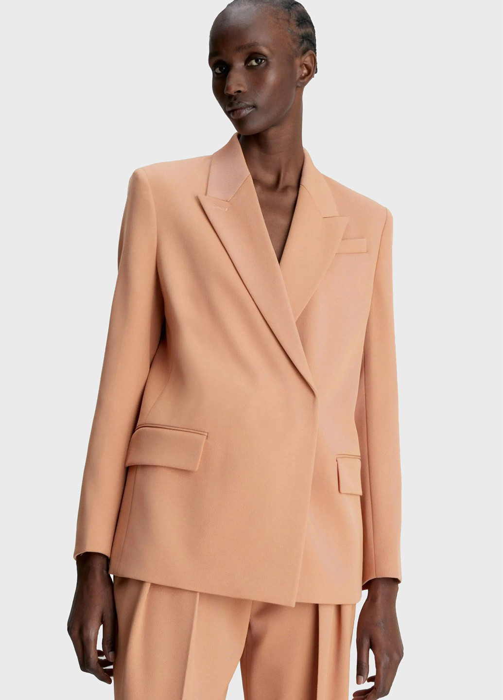 Светло-коричневый женский жакет Calvin Klein однотонный - демисезонный