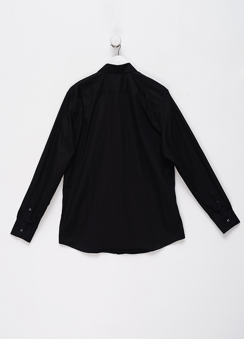 Черная кэжуал рубашка однотонная C&A