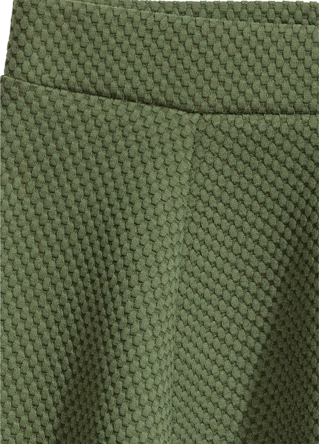 Зеленая кэжуал юбка H&M клешированная