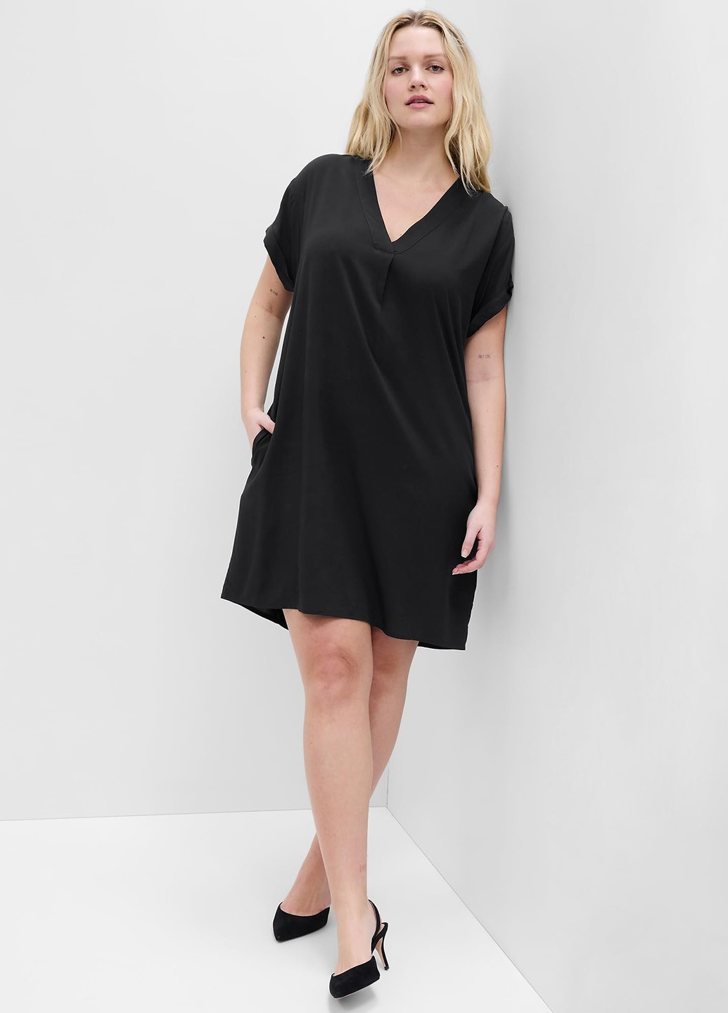 Чорна кежуал сукня сукня-футболка Gap однотонна