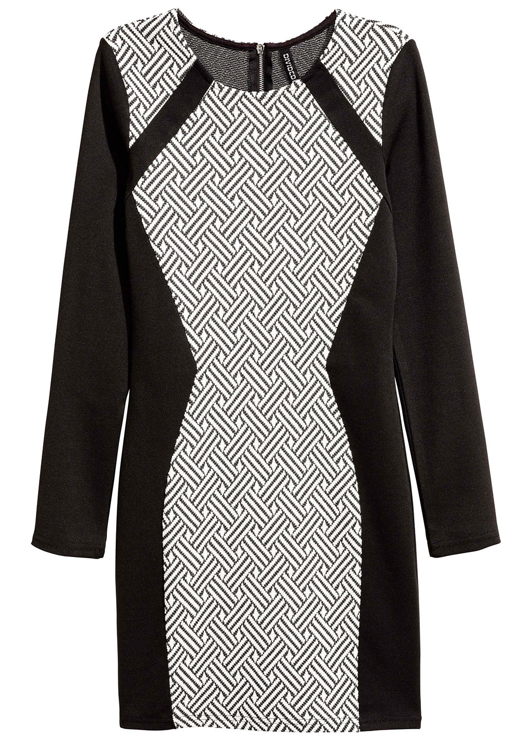 Чорно-білий кежуал сукня без підкладу H&M з геометричним візерунком