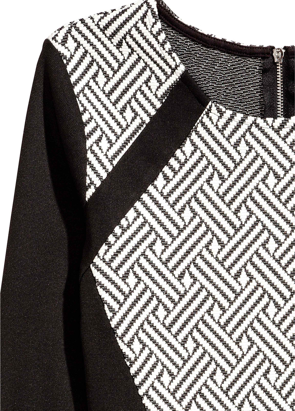 Чорно-білий кежуал сукня без підкладу H&M з геометричним візерунком