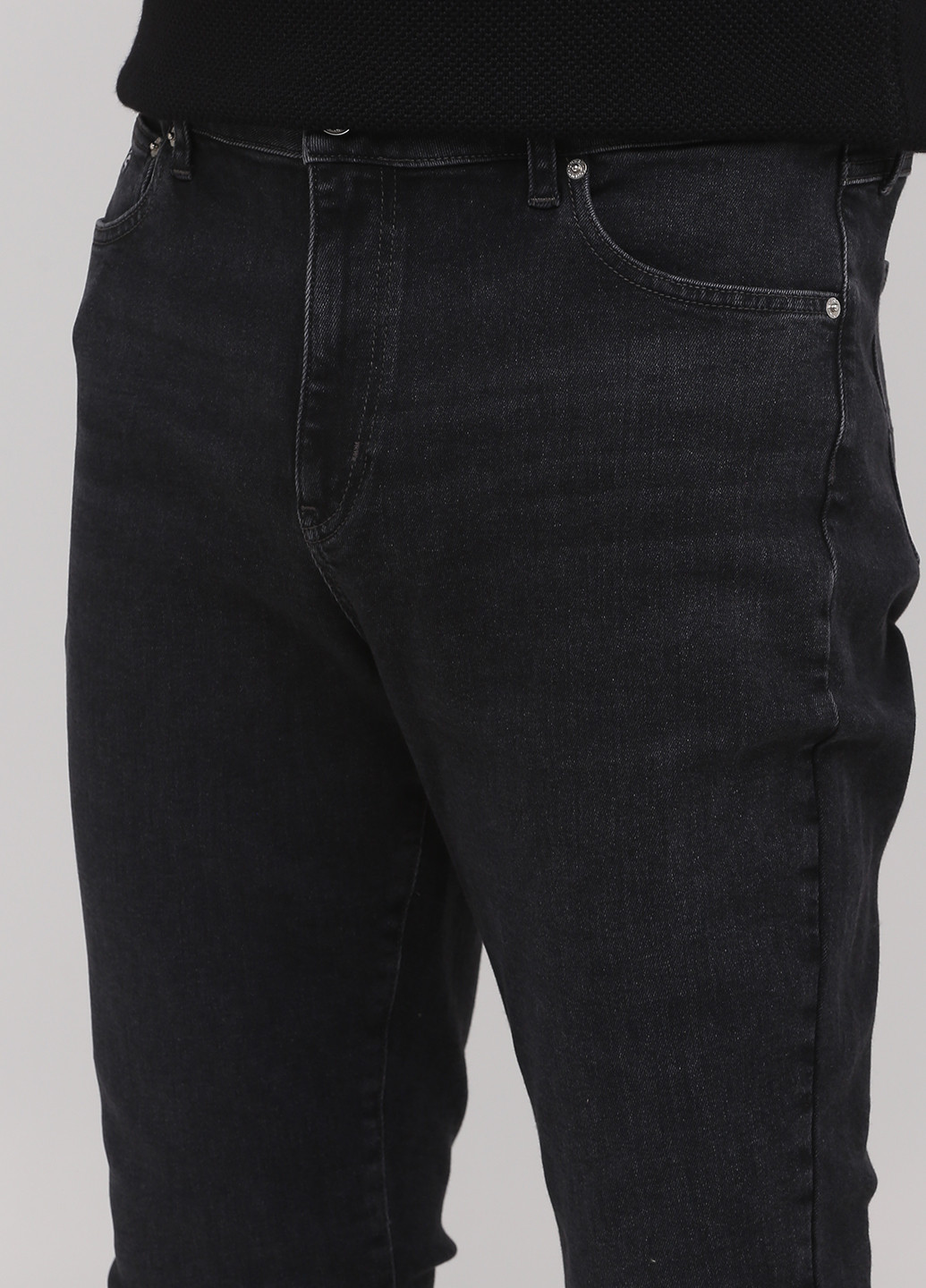 Джинси Tommy Hilfiger завужені однотонні темно-сірі джинсові бавовна