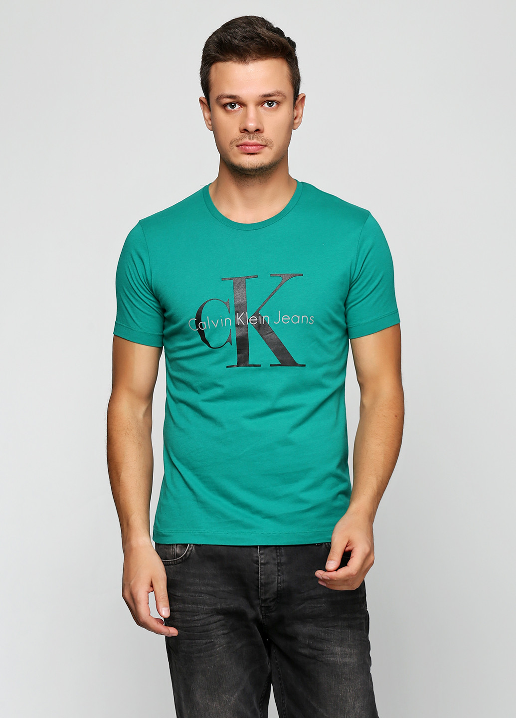 Зелена футболка з коротким рукавом Calvin Klein
