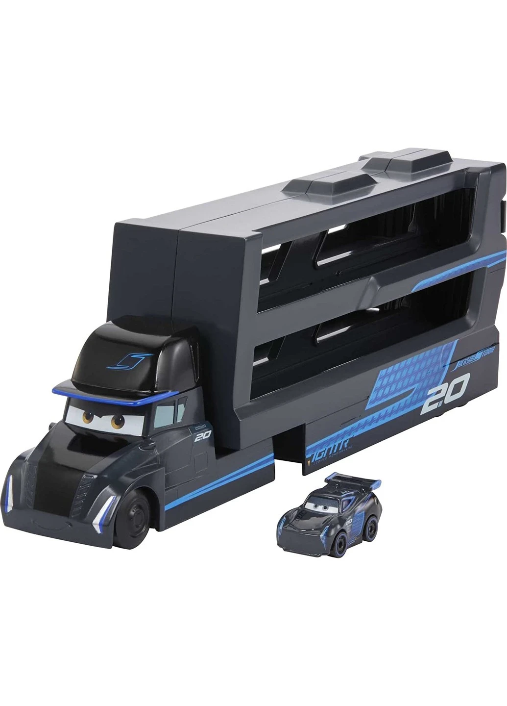 Грузовик - трансформер Джексона Шторма Disney Pixar Cars Minis Transporter Гал Бофорт на 18 мини машинок (GNW35) Mattel (255254285)