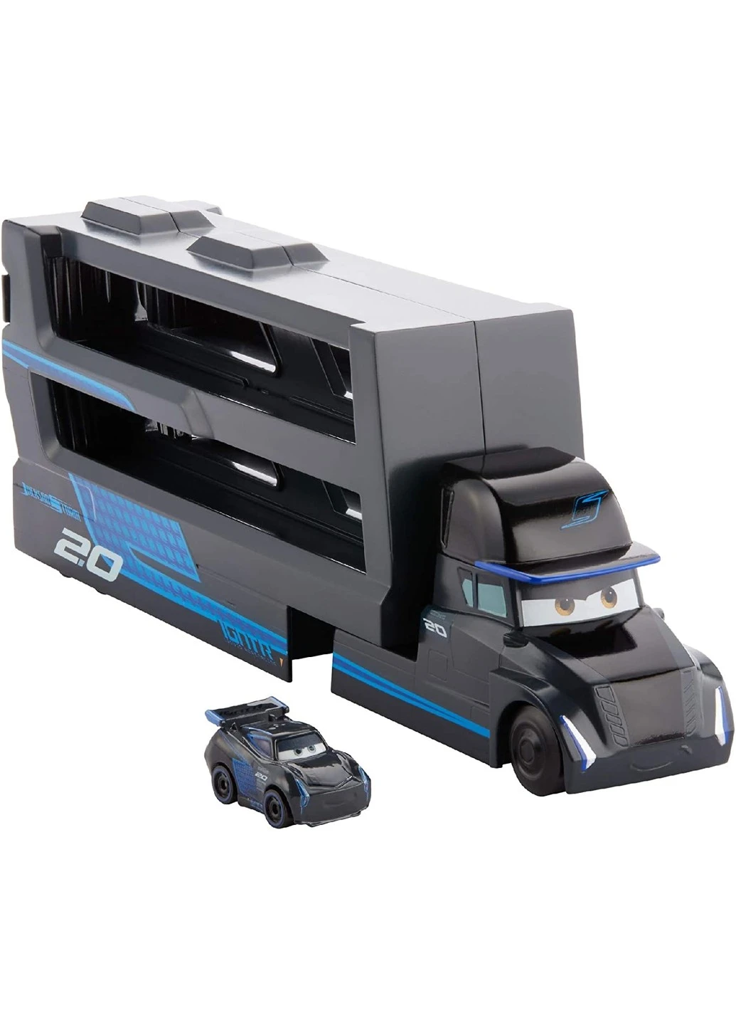 Грузовик - трансформер Джексона Шторма Disney Pixar Cars Minis Transporter Гал Бофорт на 18 мини машинок (GNW35) Mattel (255254285)