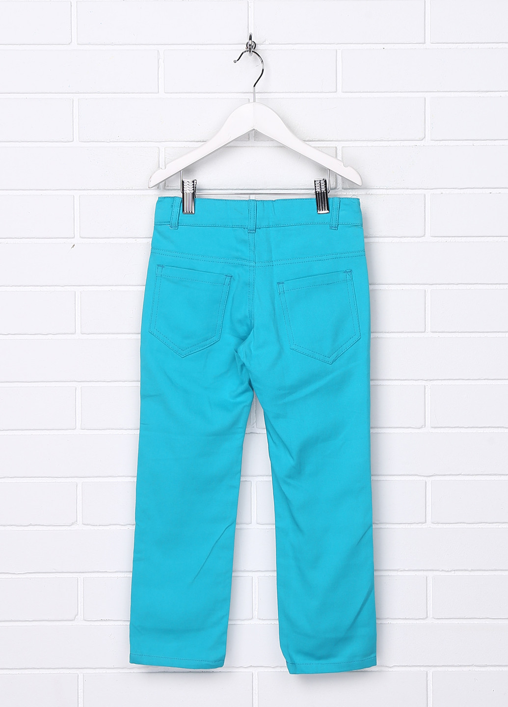 Голубые джинсовые демисезонные со средней талией брюки Bonito