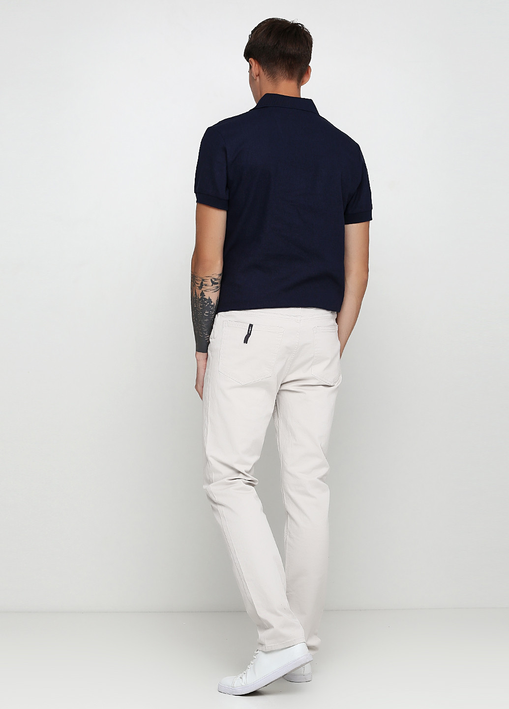 Светло-бежевые летние прямые джинсы H&M