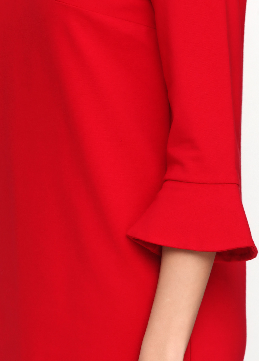Красное кэжуал платье миди PUBLIC&PRIVATE однотонное
