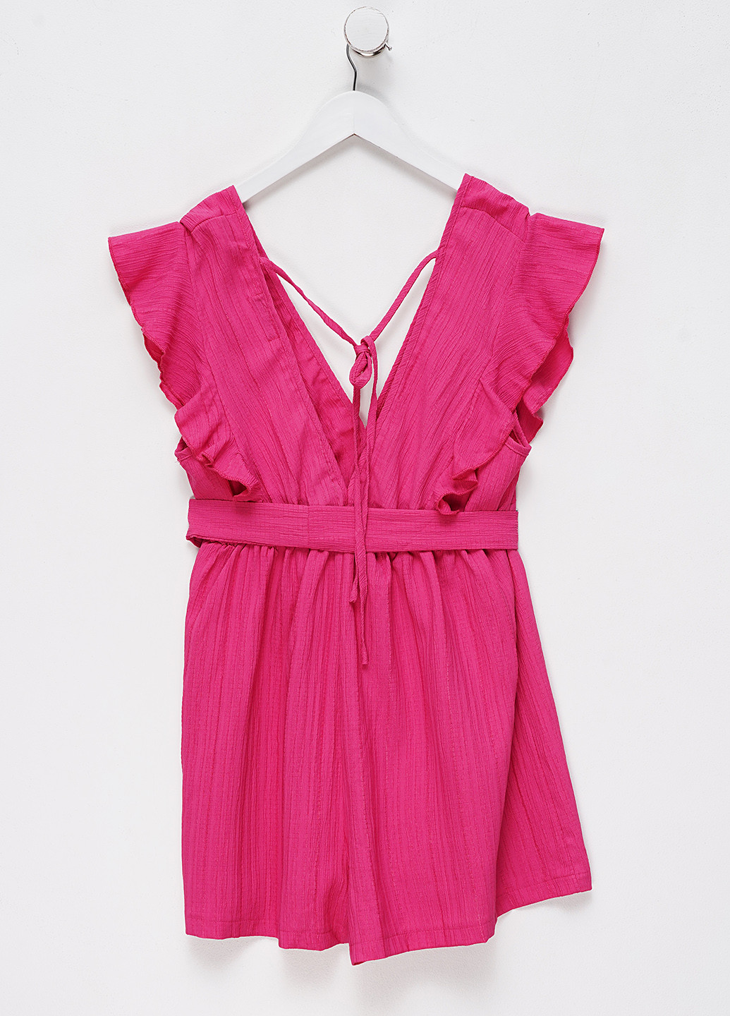 Комбинезон SHEIN комбинезон-шорты однотонный розовый кэжуал полиэстер