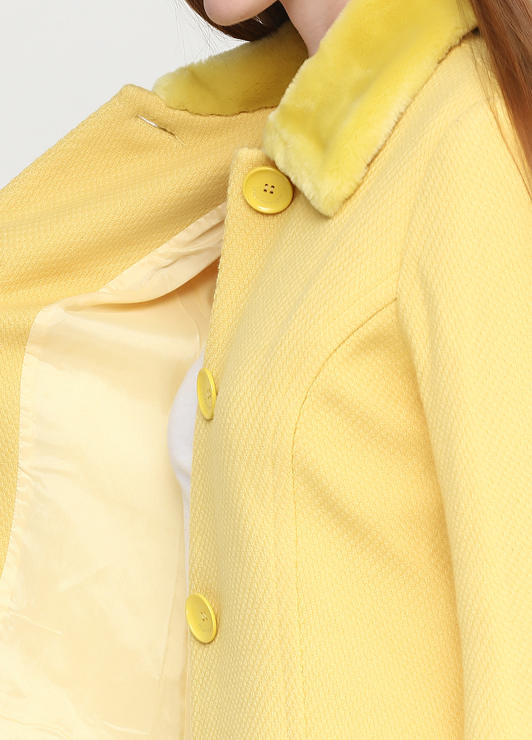 Желтое демисезонное Пальто Fornarina