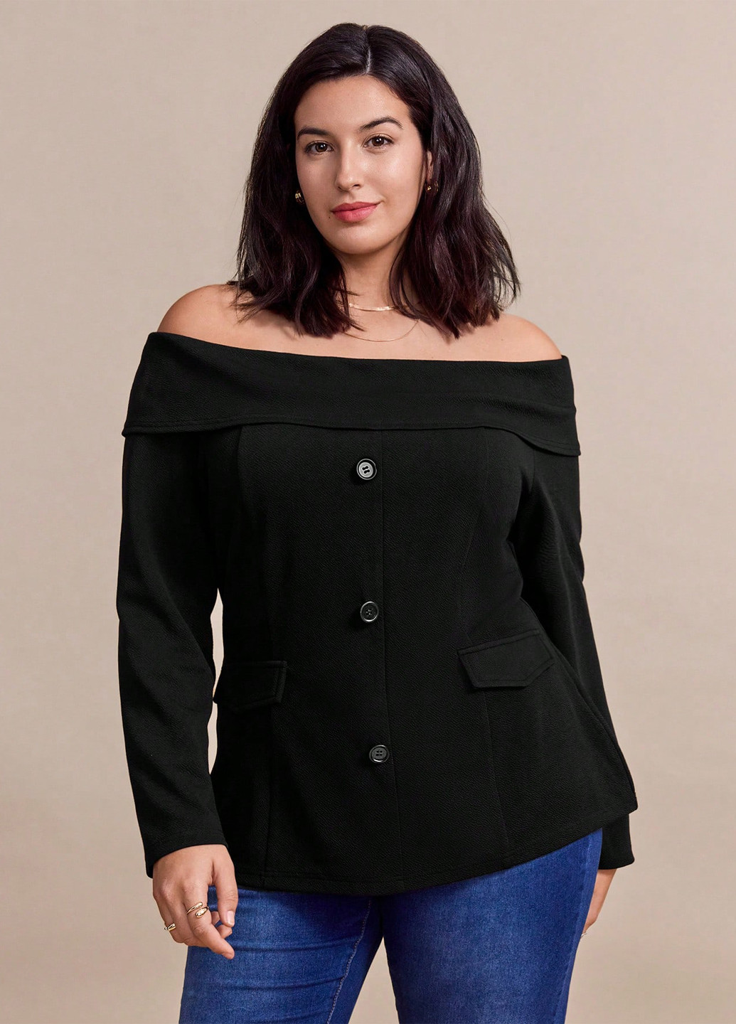 Чорна блуза SHEIN