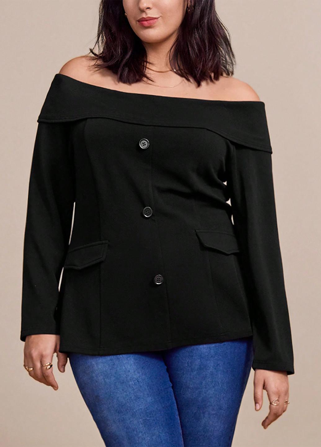 Чорна блуза SHEIN