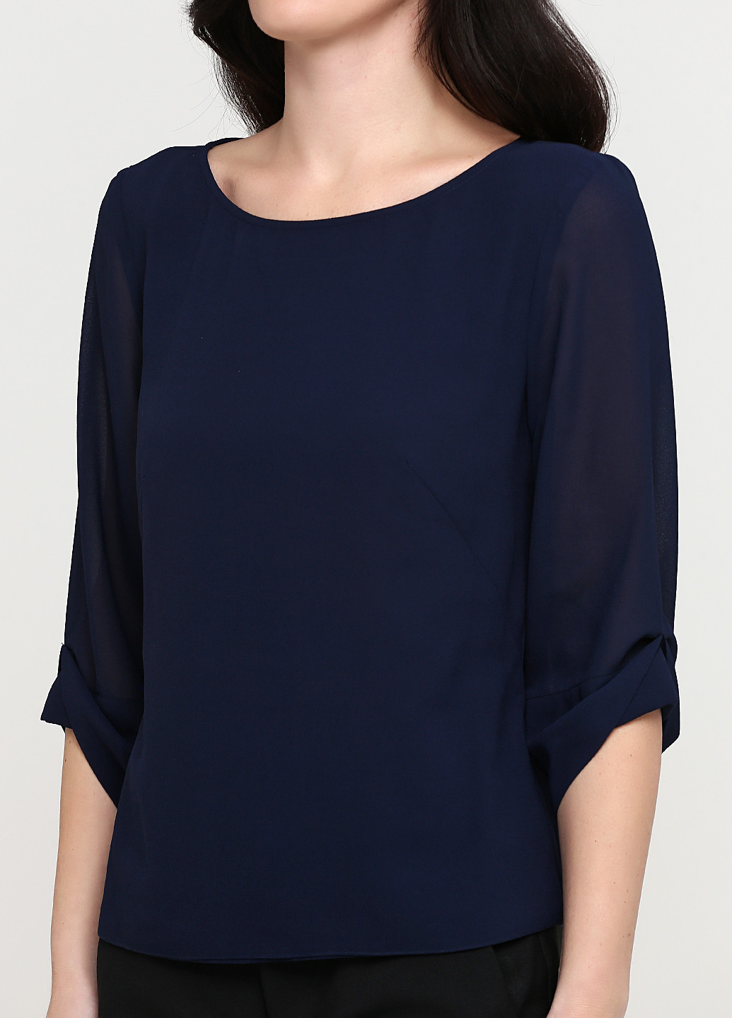 Темно-синя демісезонна блуза Olga Shyrai for PUBLIC&PRIVATE