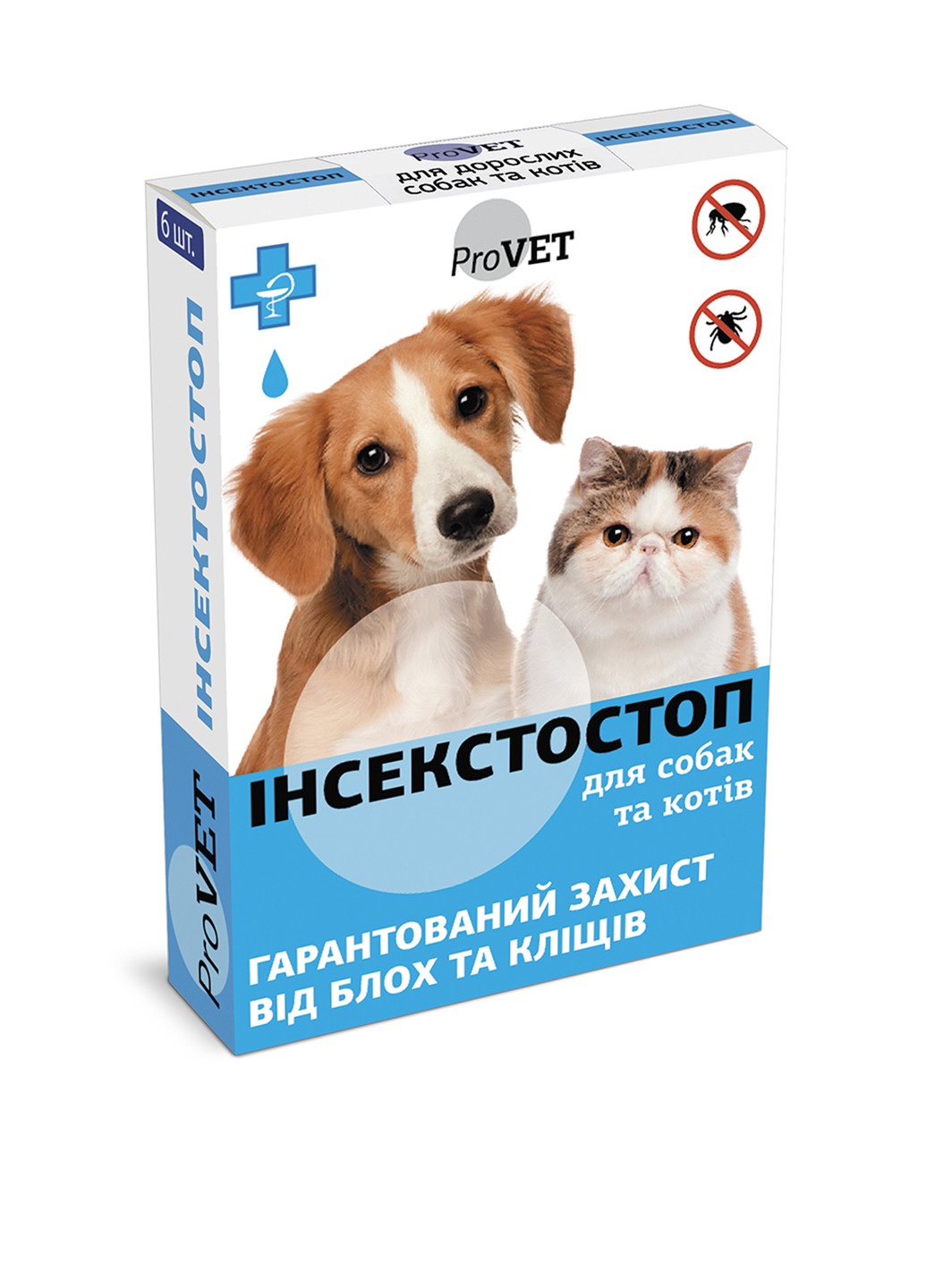 Інсектоакарицидні краплі Інсектостоп для дорослих собак і кішок (6 шт.) Природа (184833965)