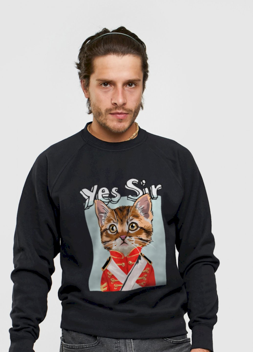 Черный свитшот мужской YAPPI рисунок (251424207)