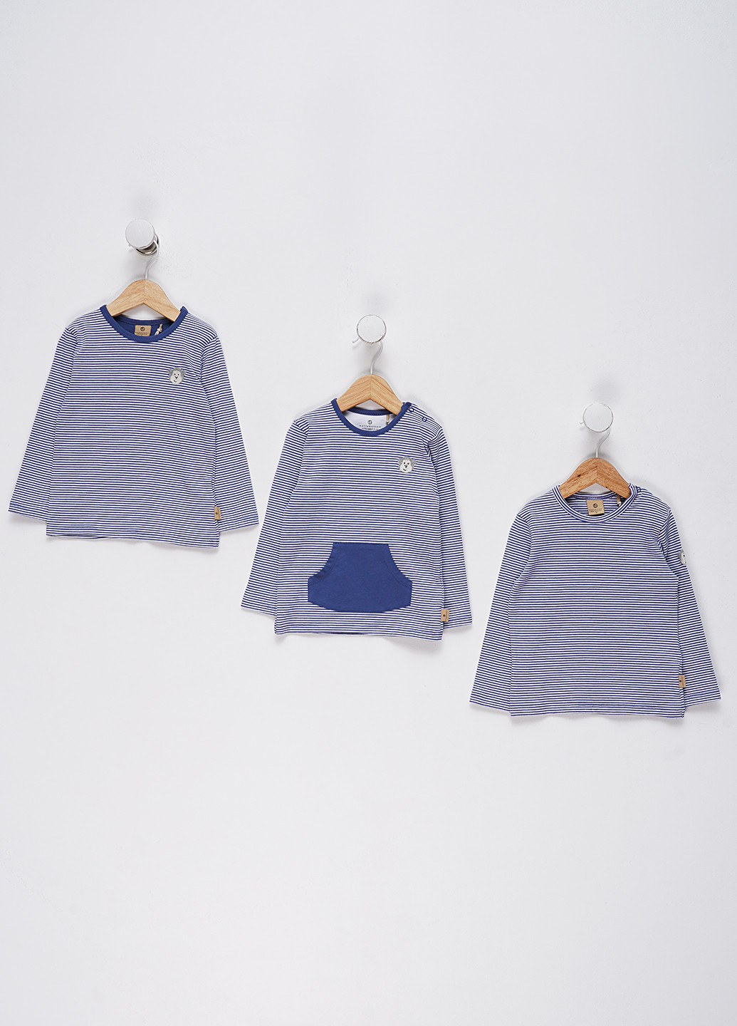 Синий демисезонный повседневный, кэжуал лонгслив Bellybutton в полоску