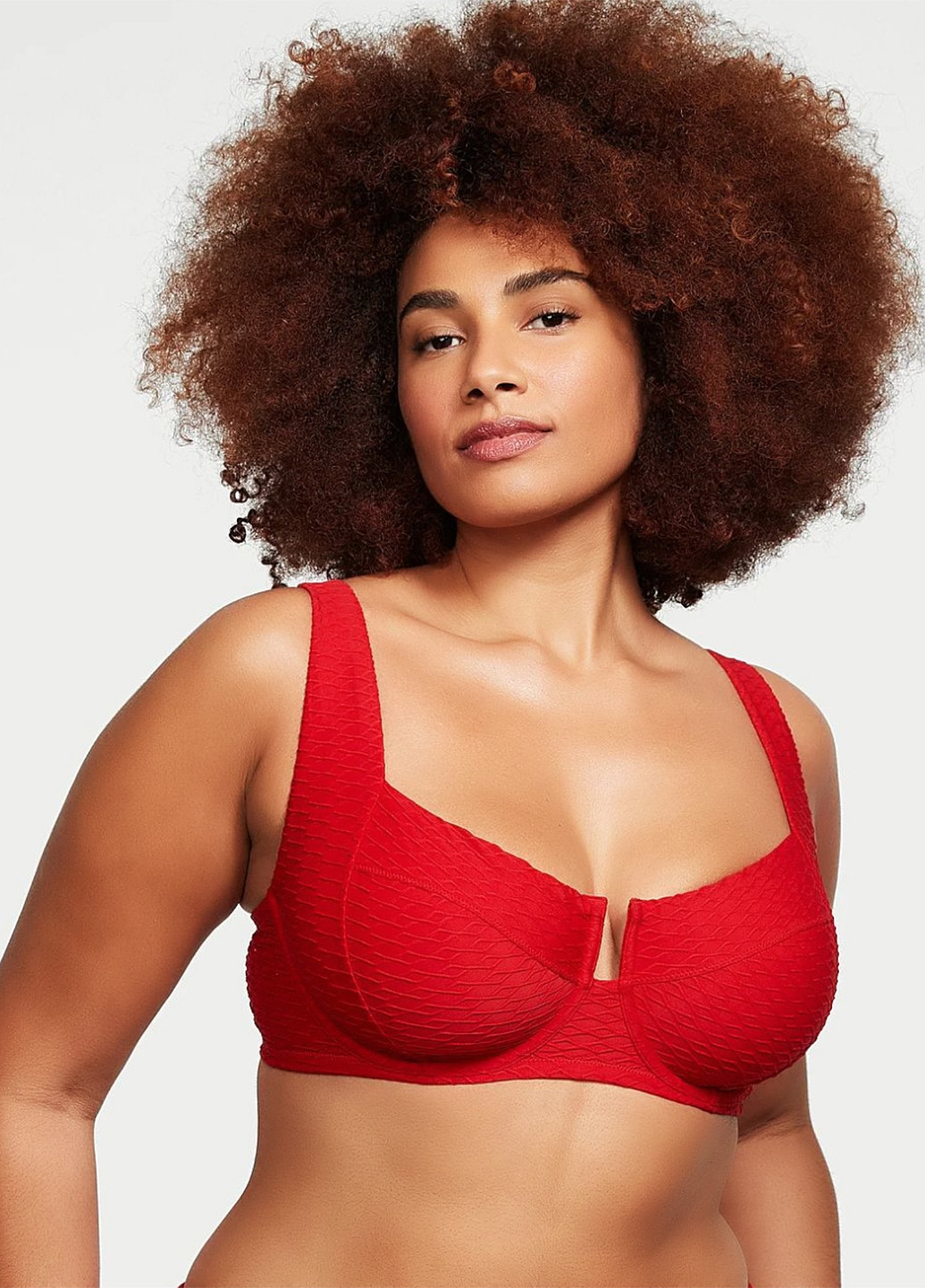 Красный летний купальник (лиф, трусики) раздельный Victoria's Secret