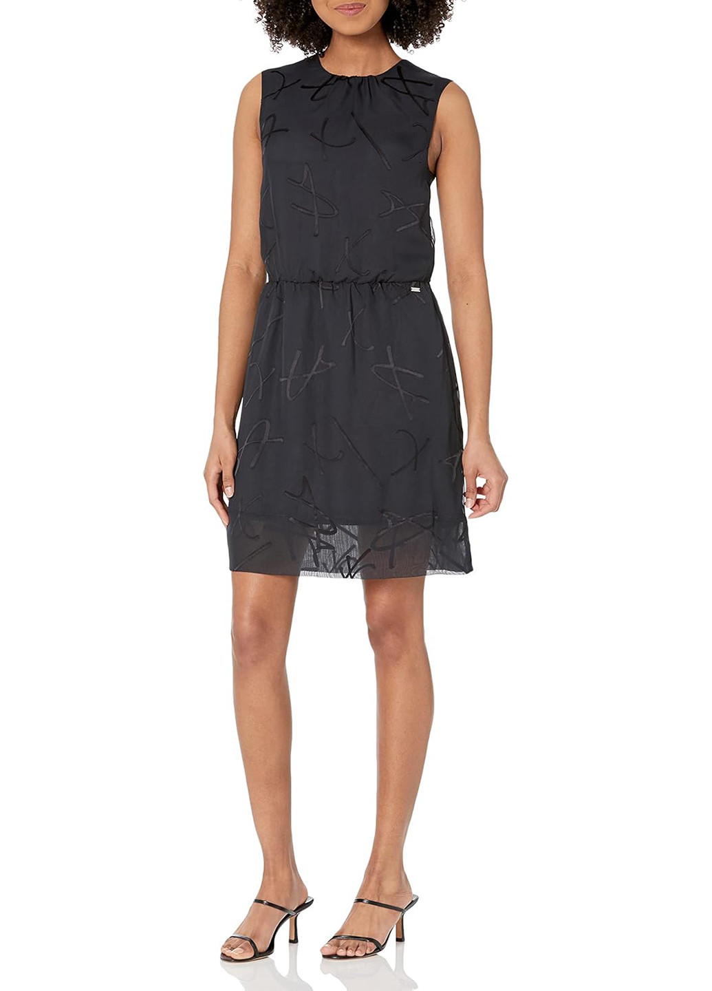 Чорна кежуал сукня Armani Exchange однотонна