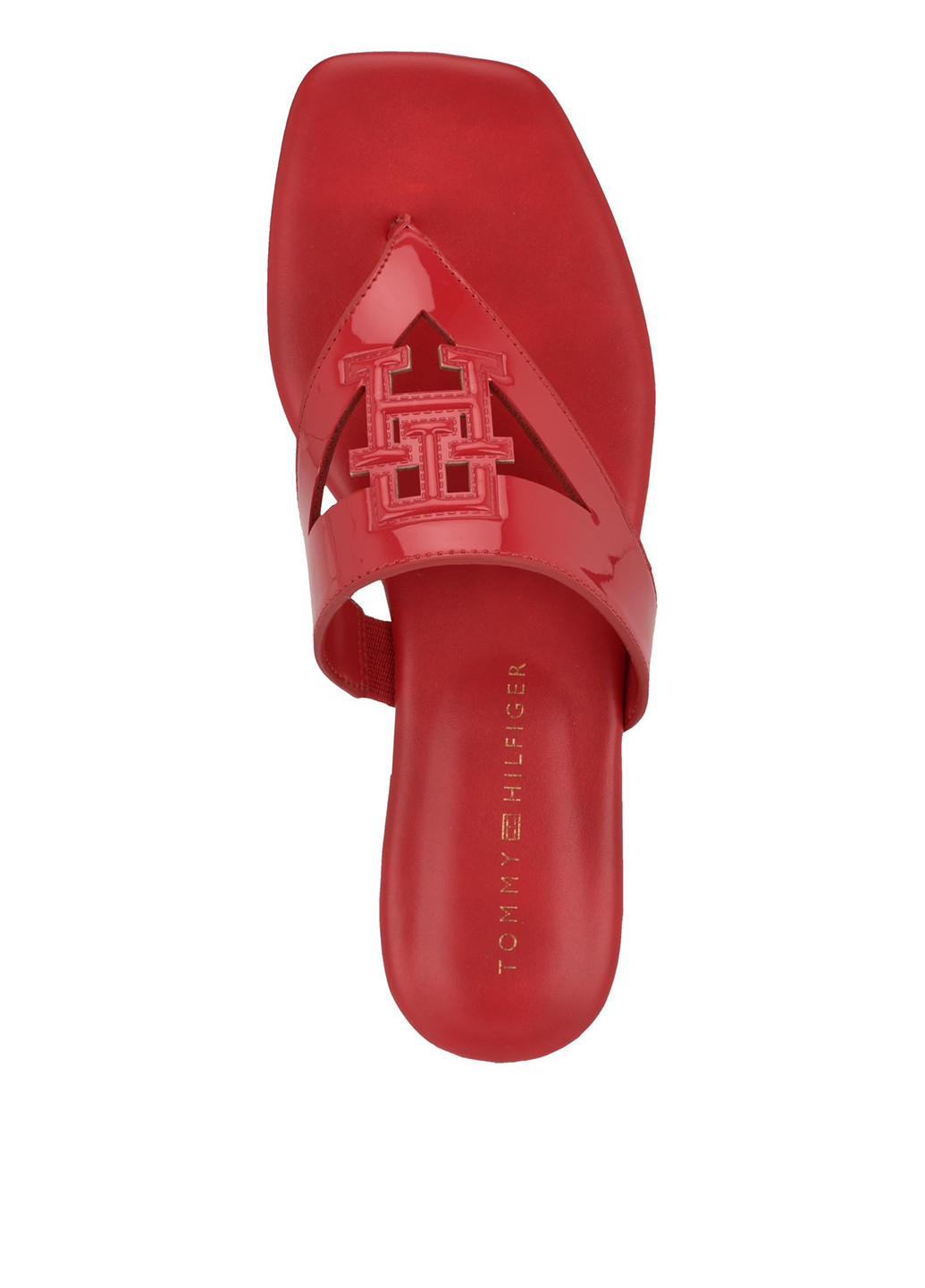 Красные кэжуал вьетнамки Tommy Hilfiger лаковые