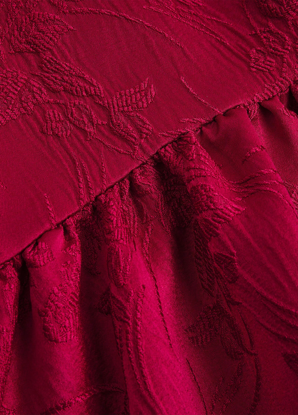 Бордовая блуза с баской SHEIN