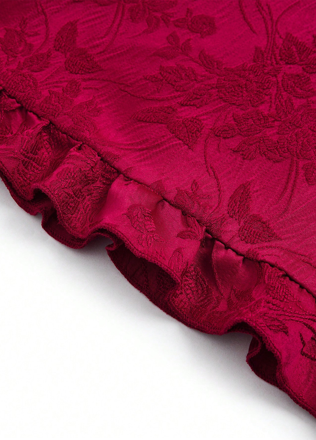 Бордовая блуза с баской SHEIN