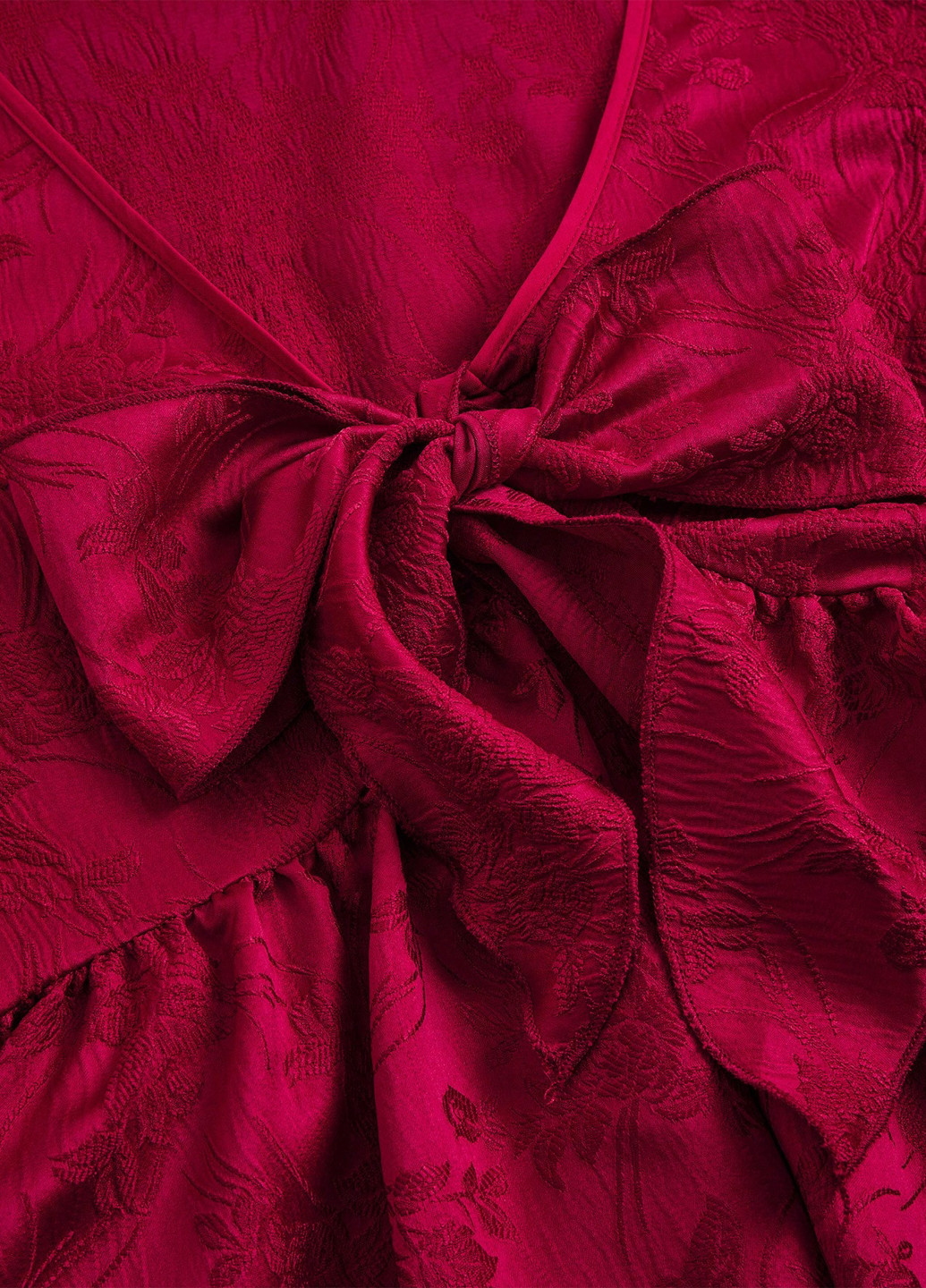 Бордовая блуза с баской SHEIN