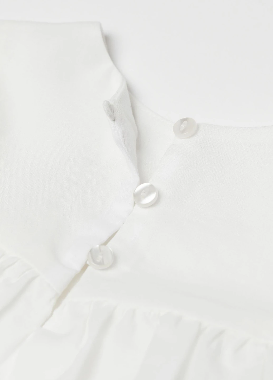 Белая однотонная блузка H&M летняя