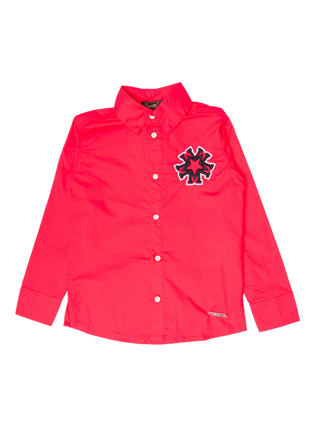 Красная кэжуал рубашка с рисунком Pinetti с длинным рукавом