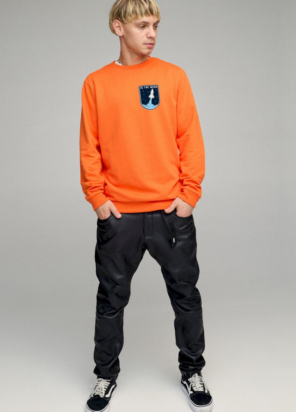 Помаранчевий світшот чоловічий basic /no flis/ YAPPI (252259140)