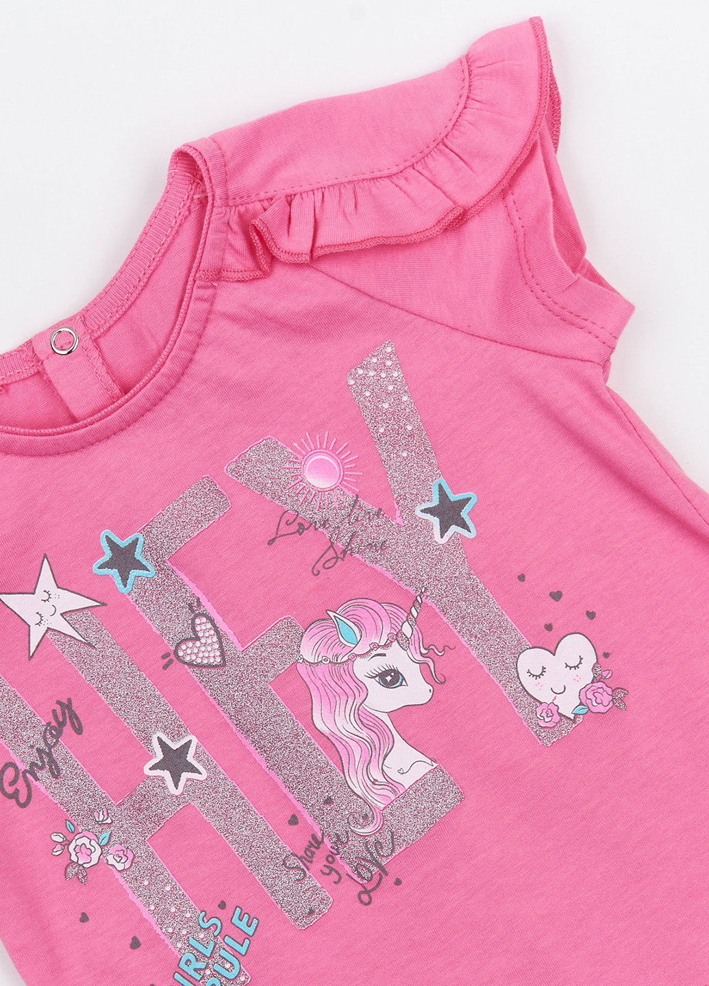 Розовая летняя футболка Ляля