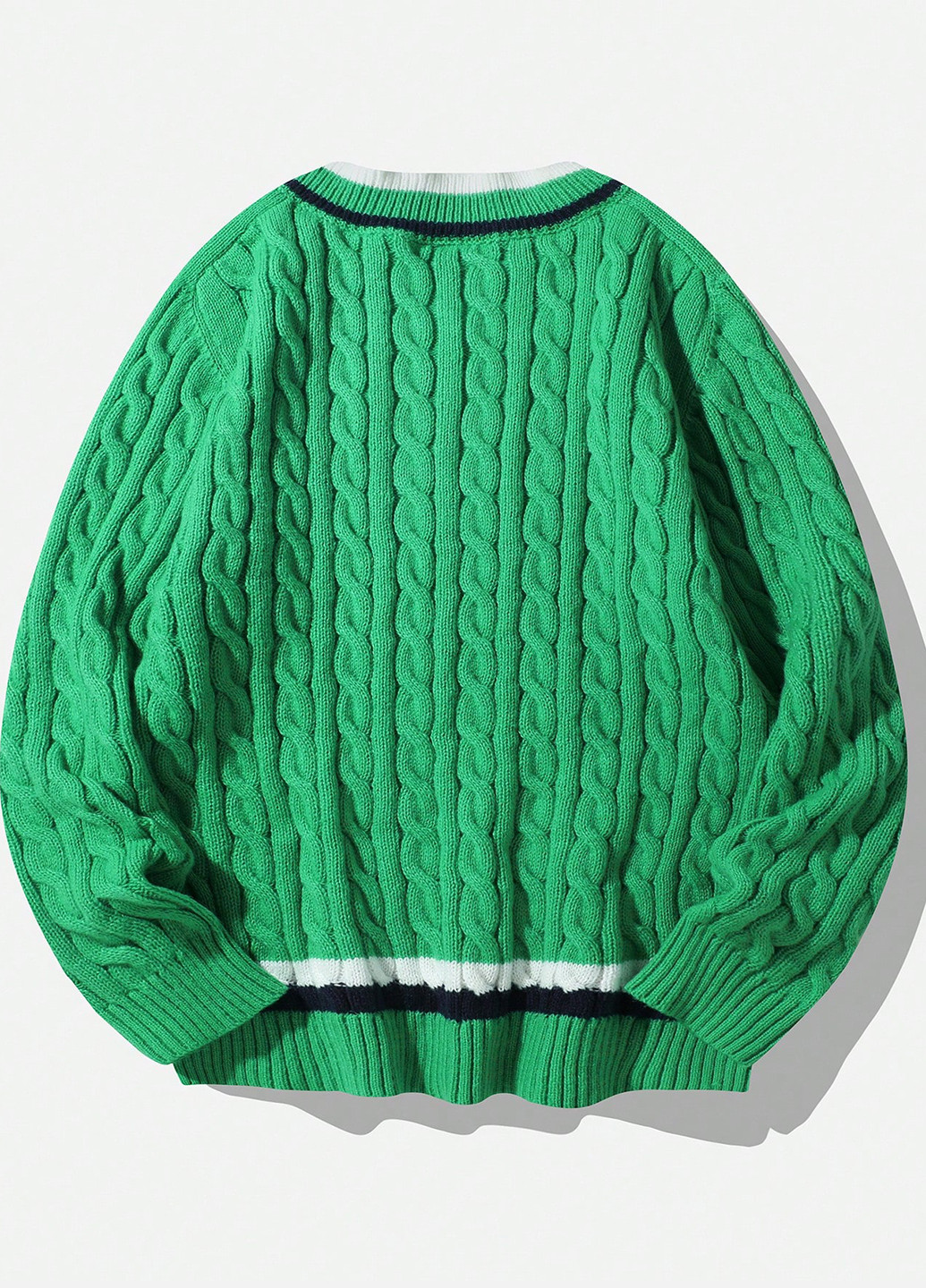 Зелений демісезонний пуловер пуловер SHEIN